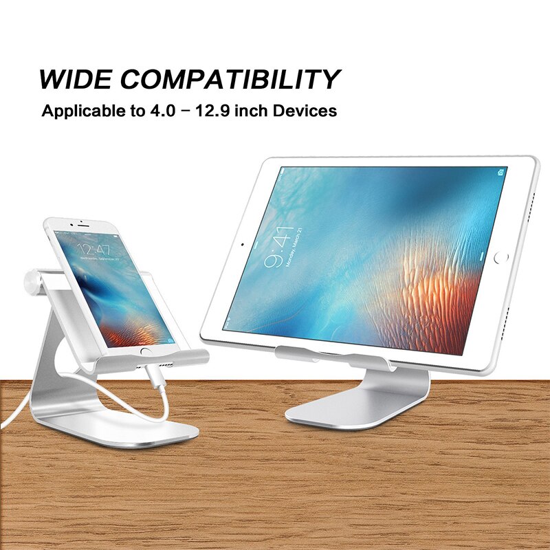 Tabletstandaard van aluminium, verstelbare houder voor ipad pro 10.5, 10.2 mini air 2, xiaomi iphone 11 xr , 8 7 e-reader, bed, luie ondersteuning