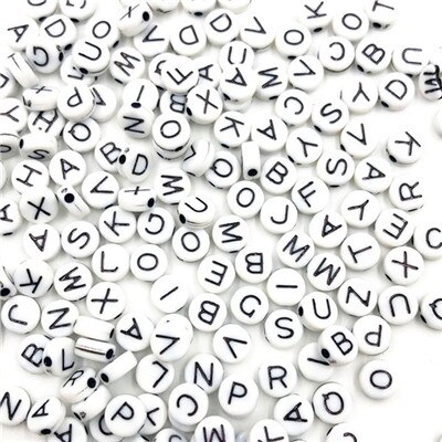 100pcs Alphabet Beads Mixed Letter Beads For Bracelet Accessories DIY Jewelry: Color 11