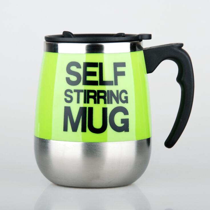 450ml zelfroerende mokken, automatische mengbeker voor koffie, melk, havermout, roestvrijstalen thermische beker, dubbel geïsoleerde slimme beker