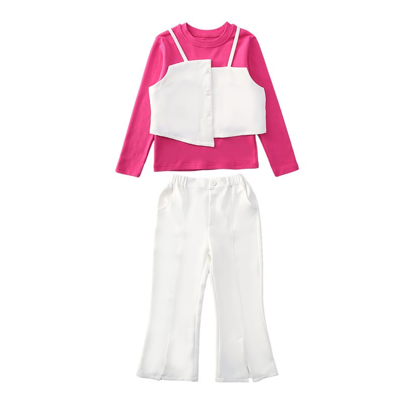 Giacca da bambina di lusso doppiopetto manica lunga per bambina + minigonna elegante due pezzi nuovi set di abbigliamento Casual per bambini primavera
