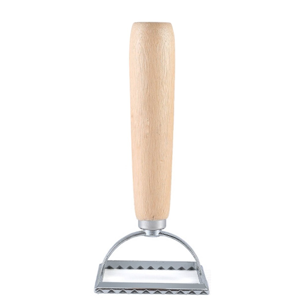 Gadgets Tool Square Mold Kitchen Portable Pasta Cutter Ravioli Stamp Dumplings Maker Bakeware Pastry Wooden Handle Fluted Edge