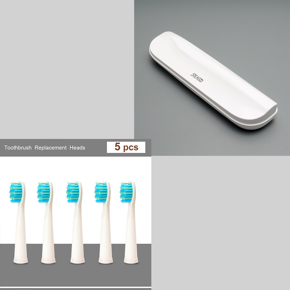 Seago Electric Toothbrush Replacement Heads Original Electric Toothbrush Heads fit for SG507 SG949 SG958 SG515 SG551: 5WhiteHeads1Box