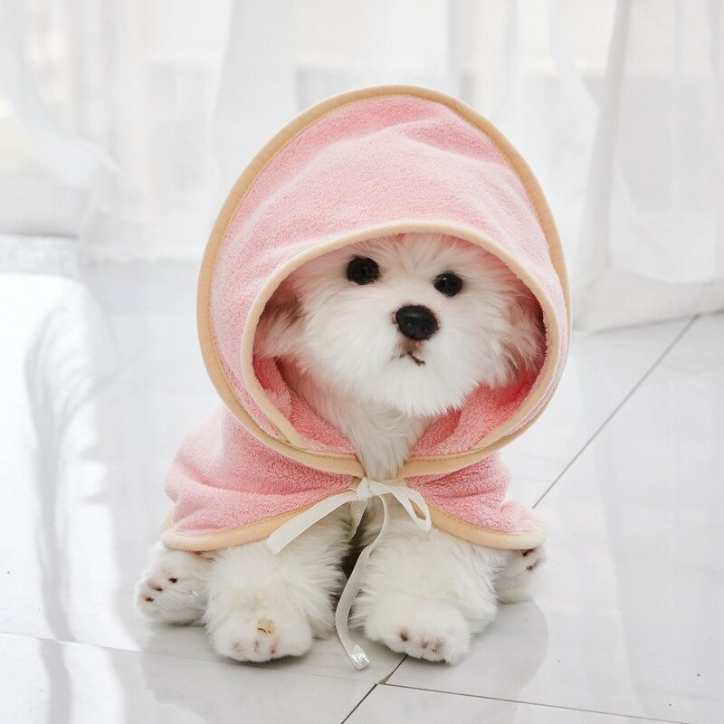 Zachte Sneldrogend Bad Huisdier Handdoek Effen Kleur Pluche Hond Pyjama Met Kap Super Absorberende Honden Katten Hoodies Puppy badhanddoek