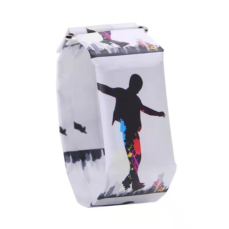 LED Sports Paper Watch Digital Magnetic Waterproof Watch Novelty Paper Watch Men And Women Waterproof Watch: A-12