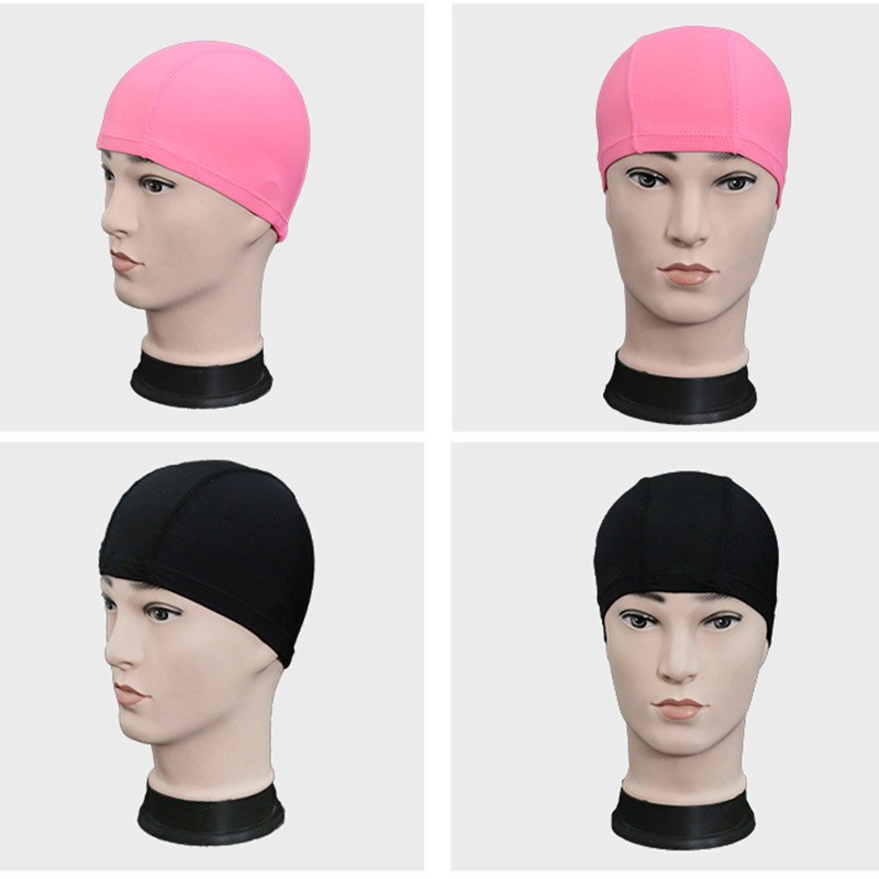 Unisex gorras tela de Nylon proteger las orejas Pelo Largo deportes gorro de piscina tapa deportivo ultrafino gorros de baño para hombres y mujeres