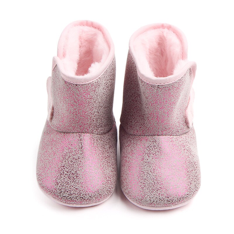 Novo forro de pelúcia unisex sapatos de inverno do bebê botas infantis para meninas meninos crianças calçados