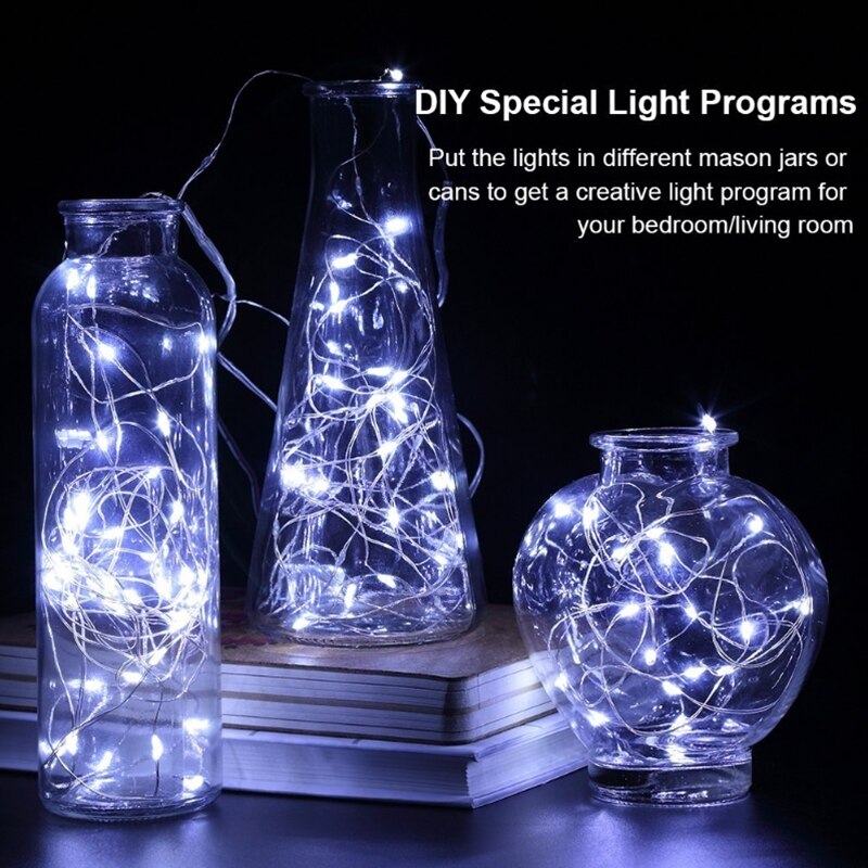 10m 100 LED Waterproof Copper String Light 3AA Battery Operated 8 Modes Fairy Lights with Remote controller for Christmas Tree