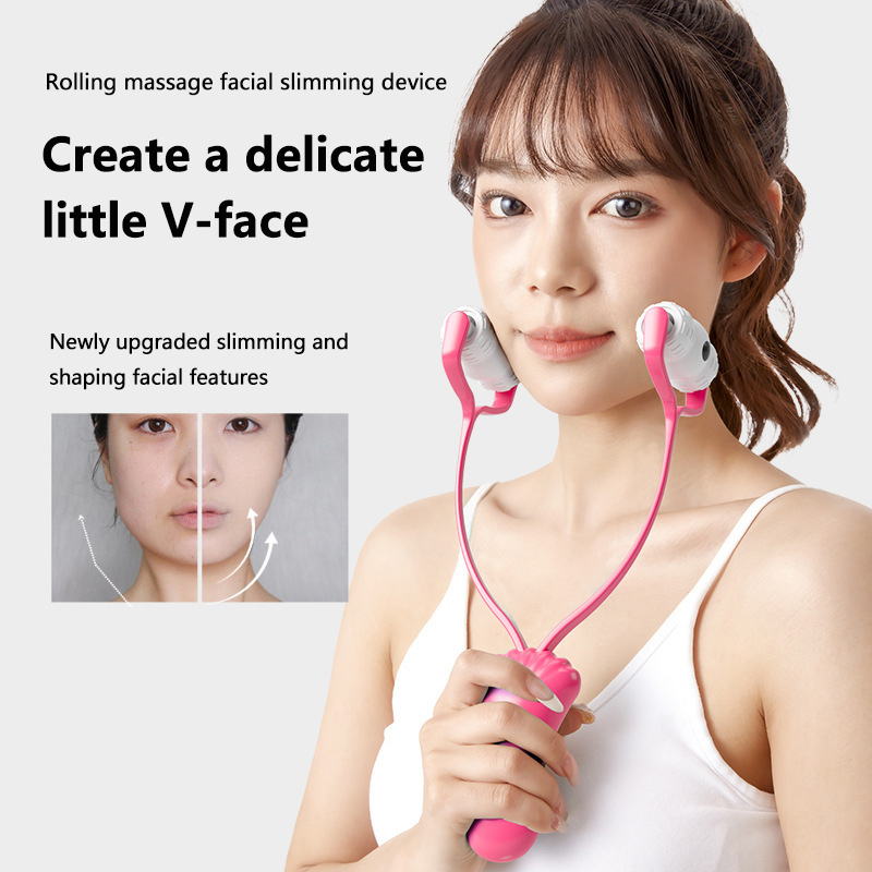 Rodillo Facial giratorio 360 en V, masajeador Facial de mano en forma de Y, estiramiento Facial, doble mandíbula, Reduce las arrugas, herramienta de belleza portátil