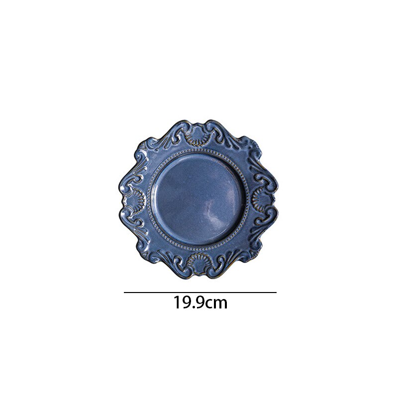Ensemble d&#39;assiettes et plats en céramique, style Baroque européen, plats modernes pour la maison, Restaurant occidental, plat à Steak de table: B-medium