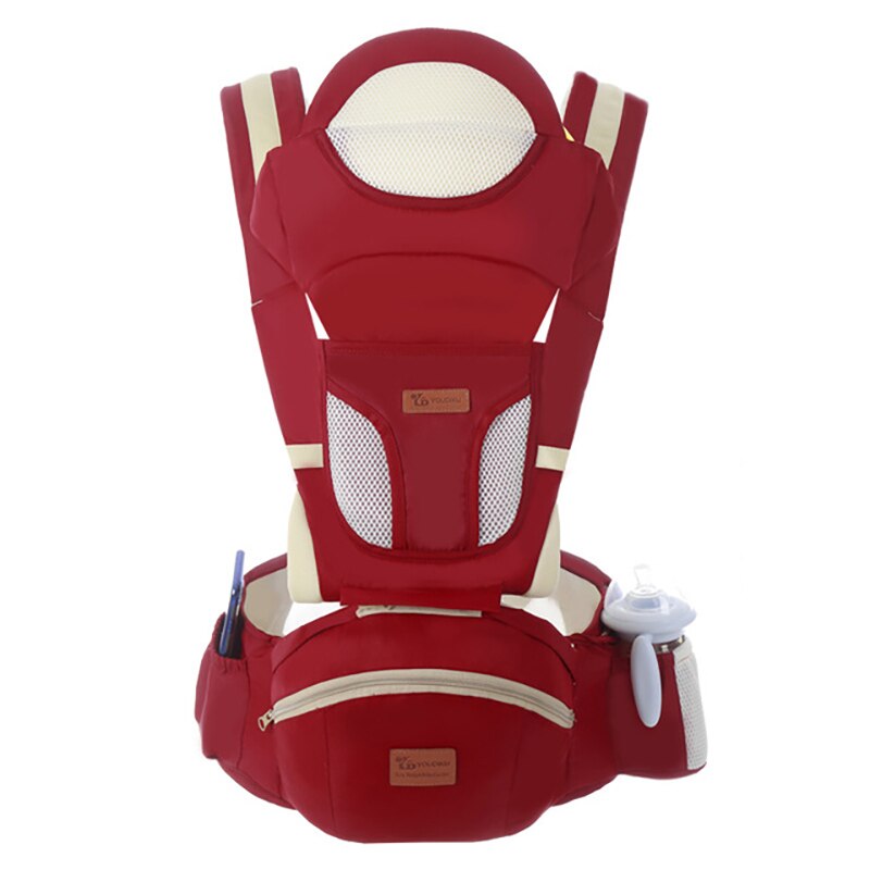0-4 Jaar Ergonomische Draagzak Baby Baby Heupdrager Carrier Voorkant Ergonomische Kangoeroe Draagdoek Draagdoek Voor Baby reizen: Red