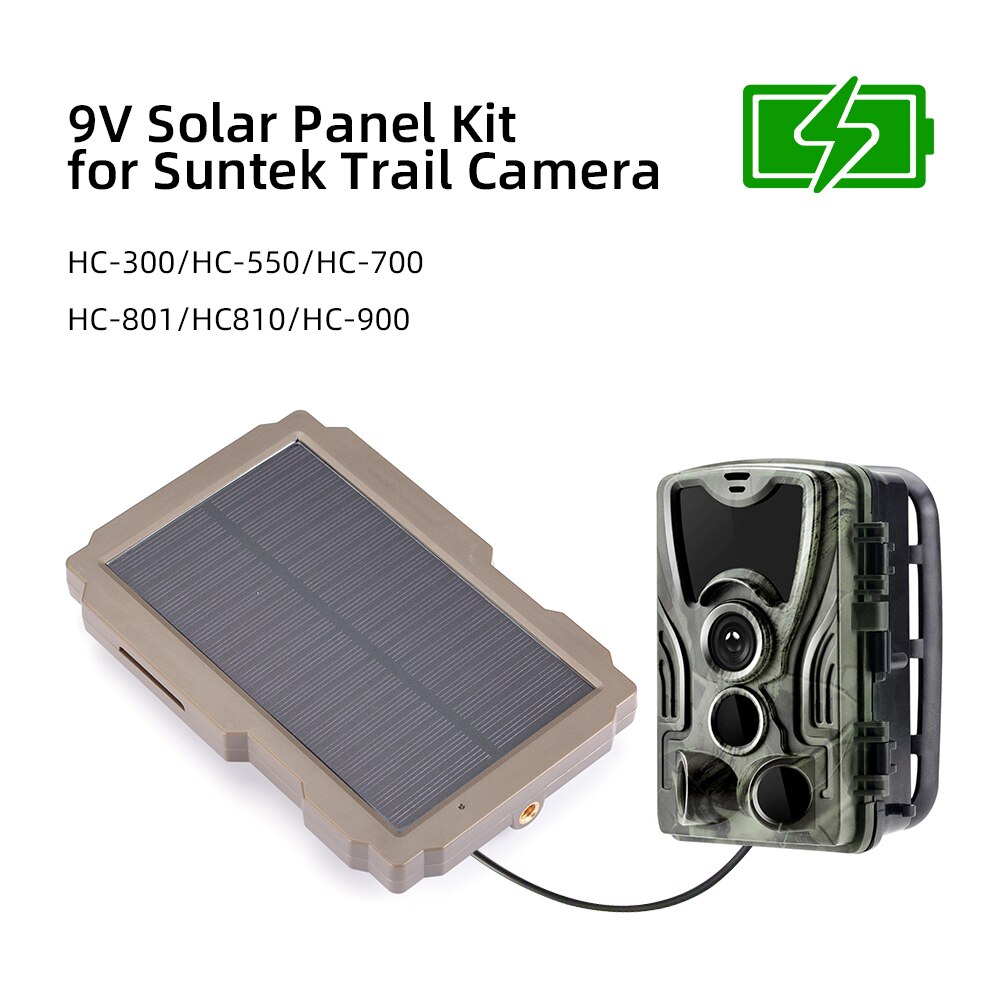 Udendørs solpanel solenergi oplader batteri til suntek 9v hc900 hc801 hc700 hc550 hc300 trail kamera