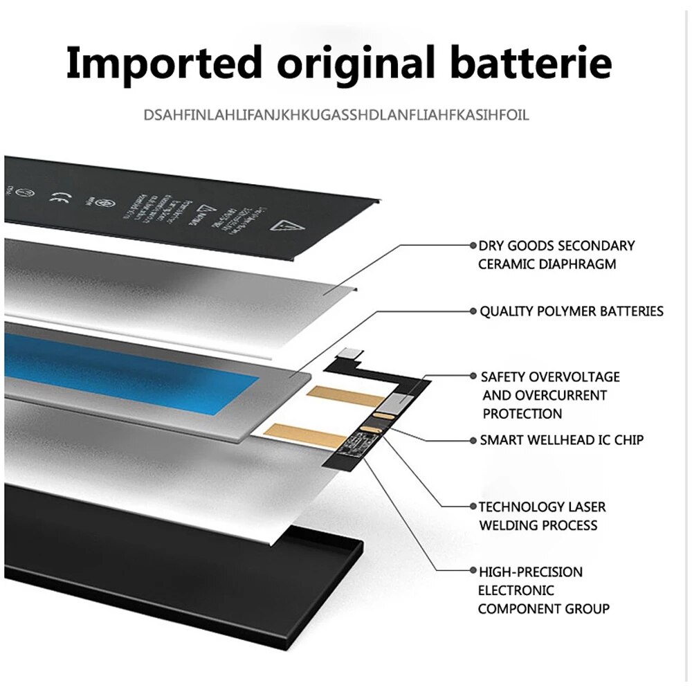 100% neue Original Telefon Batterie für iphone X XR XS 11 Pro Max 5 5S SE 6 6S 7 8 Plus Hohe Kapazität Null Cycel Freies Reparatur Werkzeuge