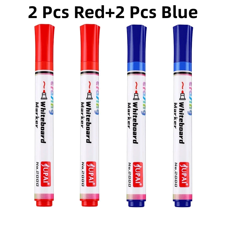 4 stks/set Uitwisbare Magnetische Whiteboard Marker Pen Schoolbord Marker Krijt Glas Keramiek Kantoor School Art Marker Briefpapier: Marineblauw