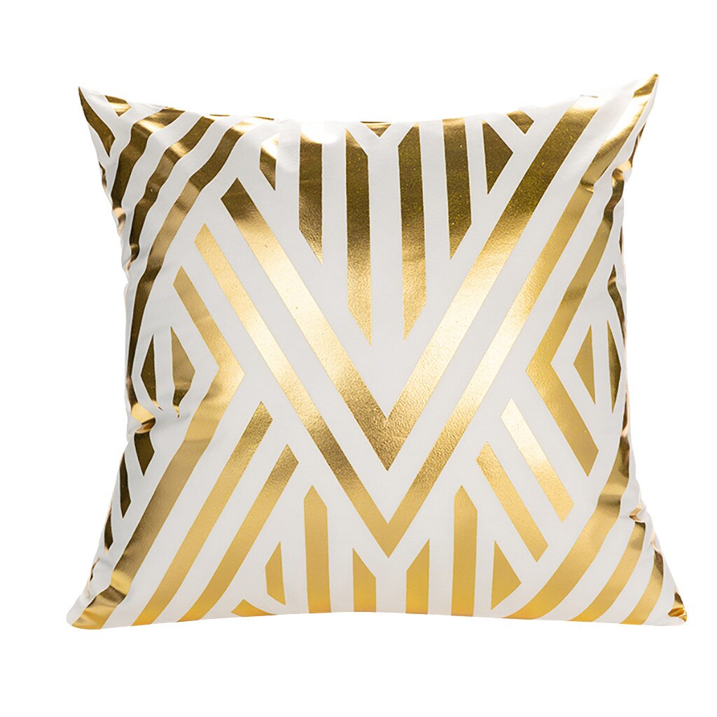 #l5 2019 polyester guld brev kudde soffa bil midje kudde kudde kamouflage absorbera svett kuddar faux: J