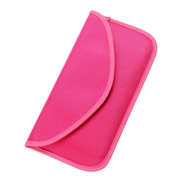 Anti Diefstal Autosleutel Protector Faraday Tas Gps Rfid Signal Blokkeren Bag Mobiele Telefoon Signaal Afscherming Pouch Anti Kopie Kaart houder: Rose red