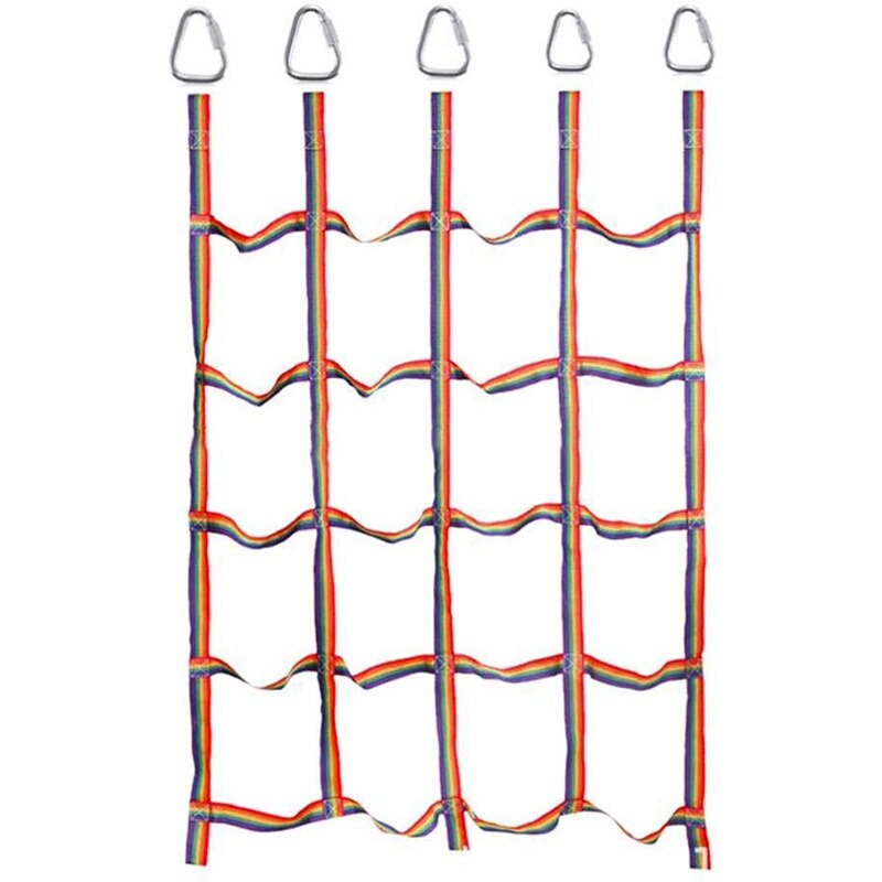 Outdoor Rainbow Climbing Net Ribbon Network Climbing Accessories for Training Climbing Children's Athletics
