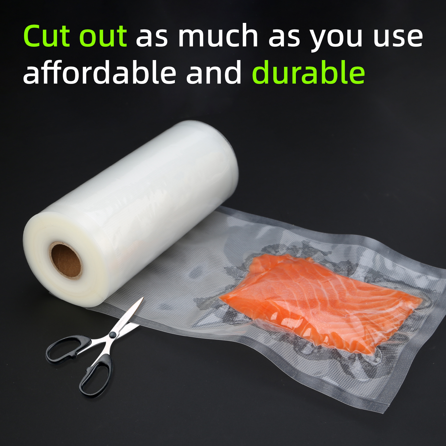 5-Pack Vacuum Sealer Bags: Anti-Puncture Tech, Thick PE+PA, Textured. Fits All Machines, BPA-Free. Keeps Meat, Veggies Fresh Lon