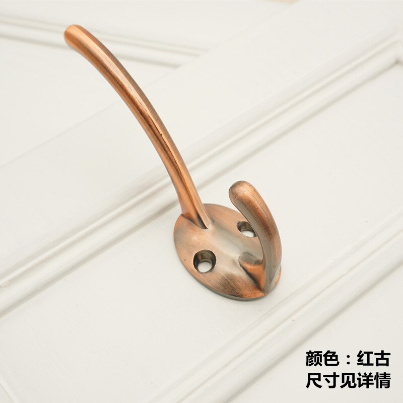 Double crochet en bronze américain pour manteau, crochet pour vestiaire, salle de bains, porte en bois, crochet décoratif antique: Red Bronze Hook