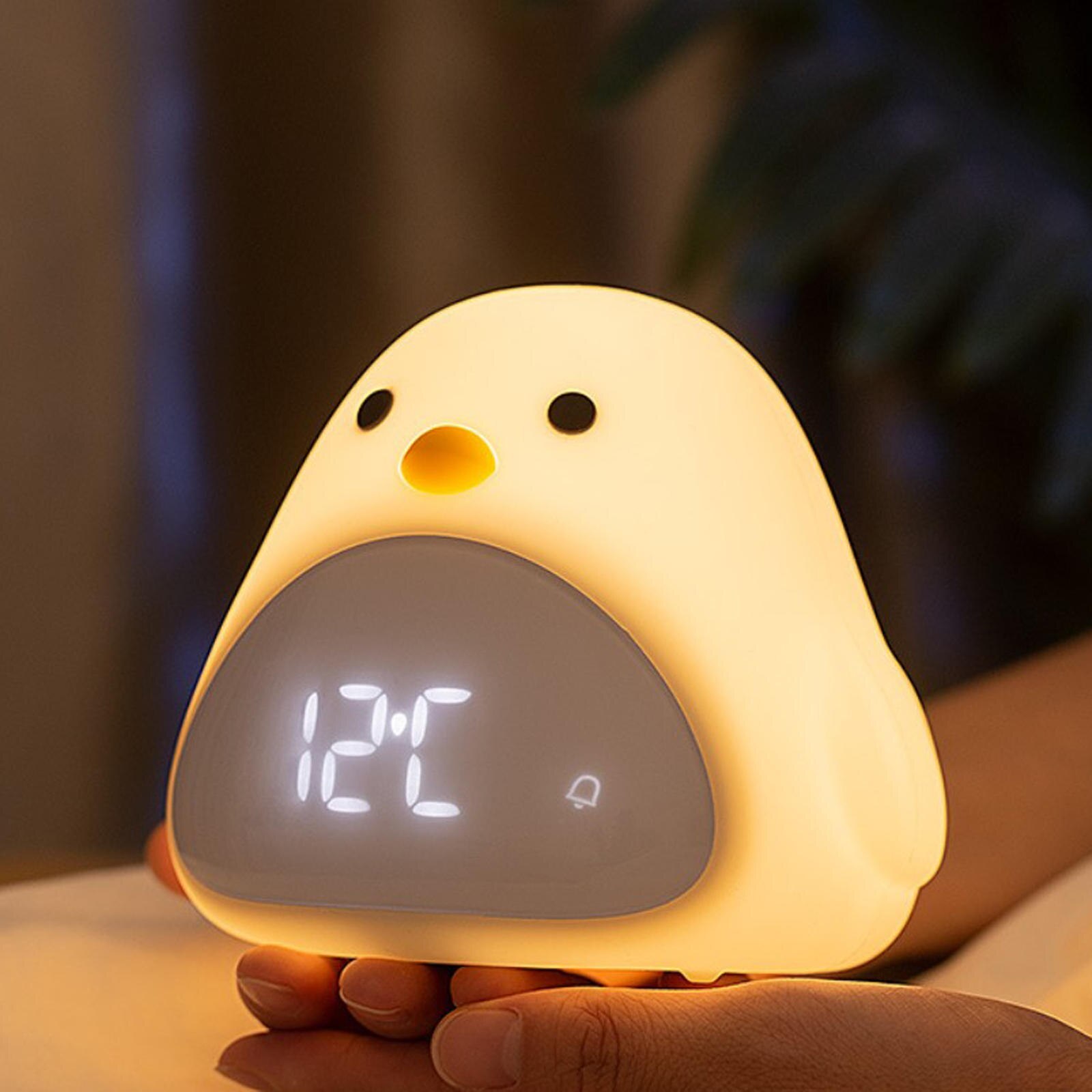 Kids Alarm Clock Button Control Wake Up Light Digital Clock Sleep Trainer