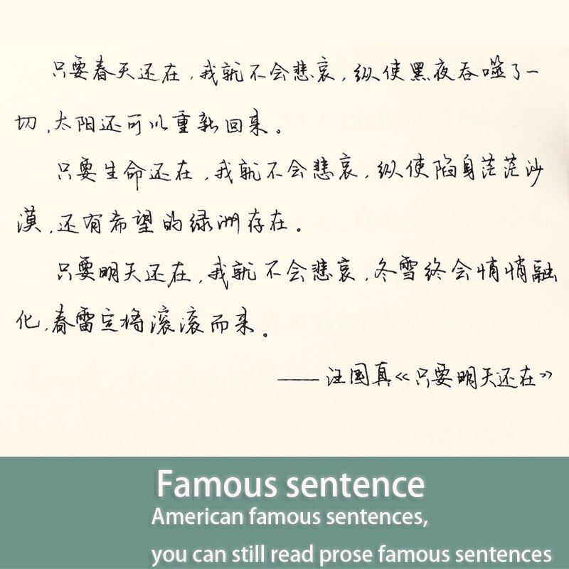 Handwritten hard pen practice copybook adult Xingkai college students beginners repeatedly use the practice pen copy copybook