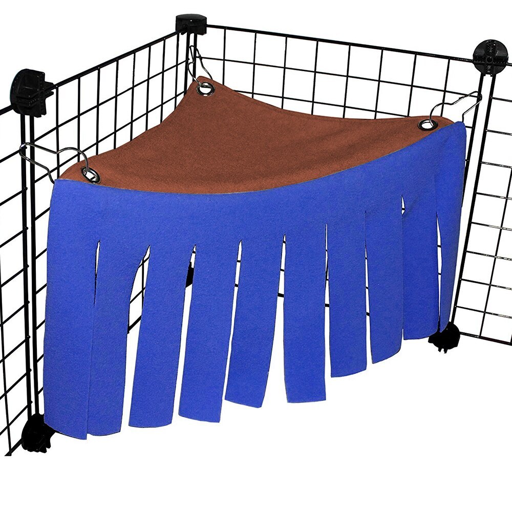 Tienda de campaña con cinta de borla para mascotas, hamaca de erizo, conejillo de indias, cortina, cama colgante, nido de esquina, casa: 02