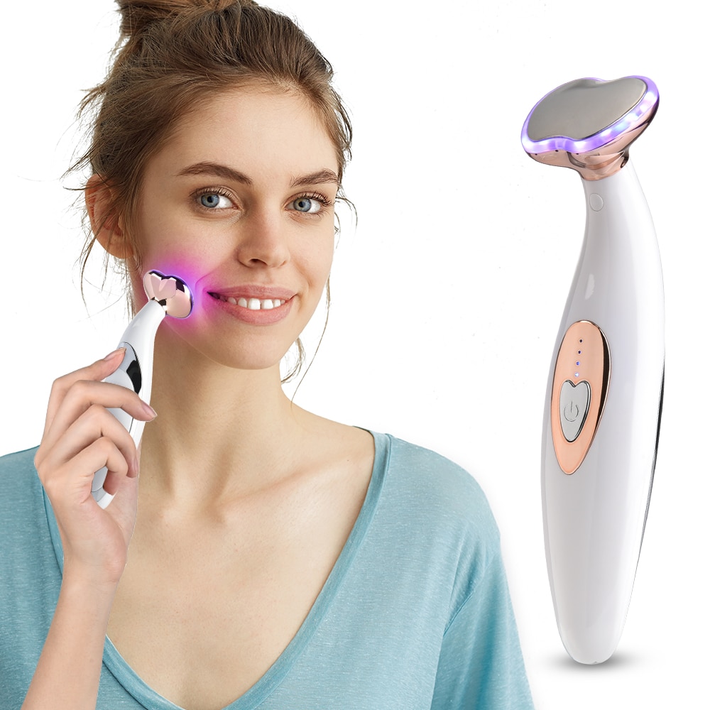 Gezichtsmesotherapie elektroporatie ems led foton facelift versteviging rimpelverwijdering vibratie gezichtsmassager schoonheidsapparaat