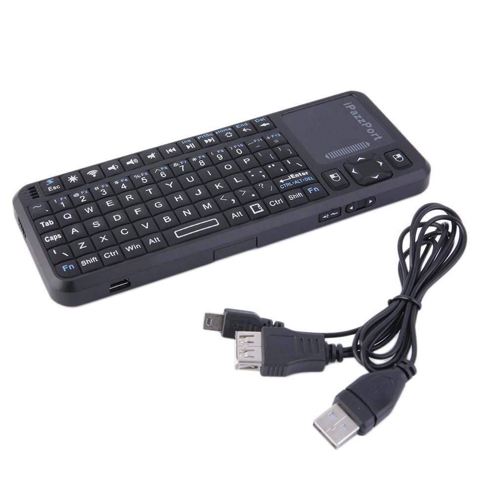 Original iPazzPort 19s Russian Keyboard 2.4G Mini Wireless Keyboard Air Mouse with Touchpad for Google Android TV Box, Mini PC,: Default Title