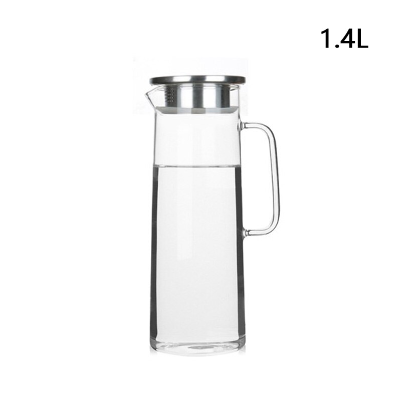 Hittebestendig Glas Ketel Grote Capaciteit Water Jug Handvat Koud Water Ketel Transparante Creatieve Sap Theepot Pitcher: D