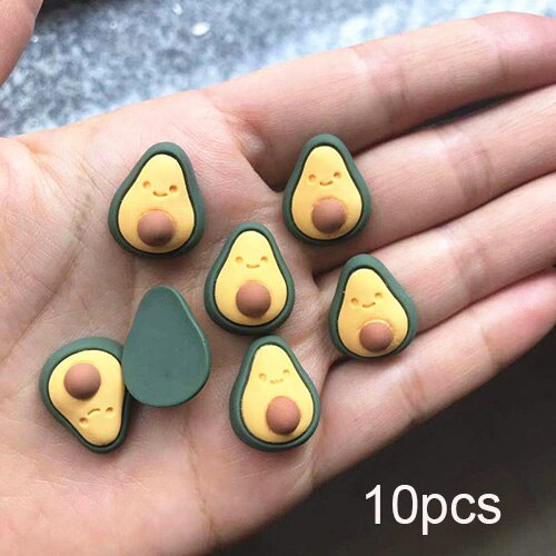 Happy Monkey 10pcs Fruit Slime Addition Resin Orange Avocado Charms DIY Kit Decor Filler for Clear Crunchy Slime Clay Toy: 10pcs C