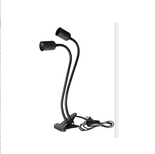Bestseller 360 graders fleksibel  e27 klip lampeholder plante lys dyre opvarmning lampe med 400mm slange bordlampe: 01 fordobler os