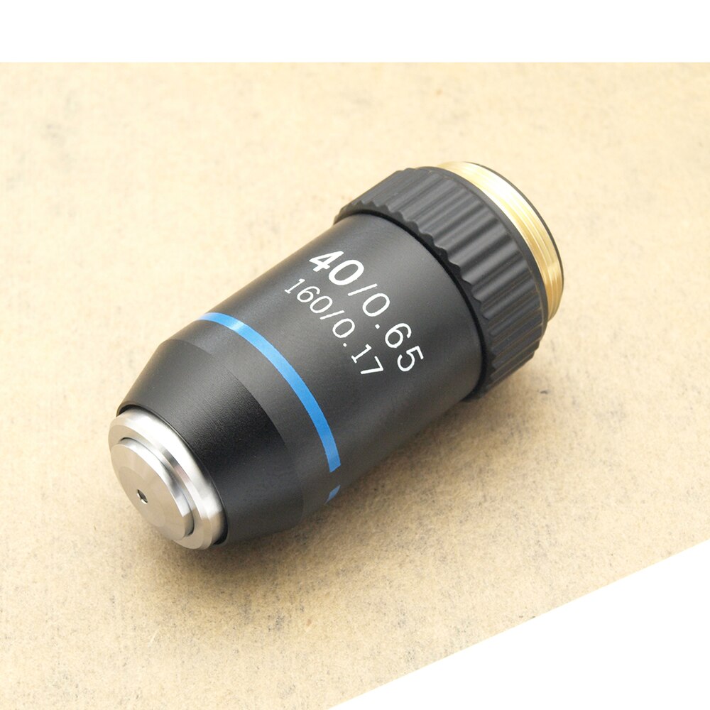 RMS Thread 160/0.17 4X 10X 20X 40X 60X 100X(oil) Biological Microscope Objective Lens: 40X