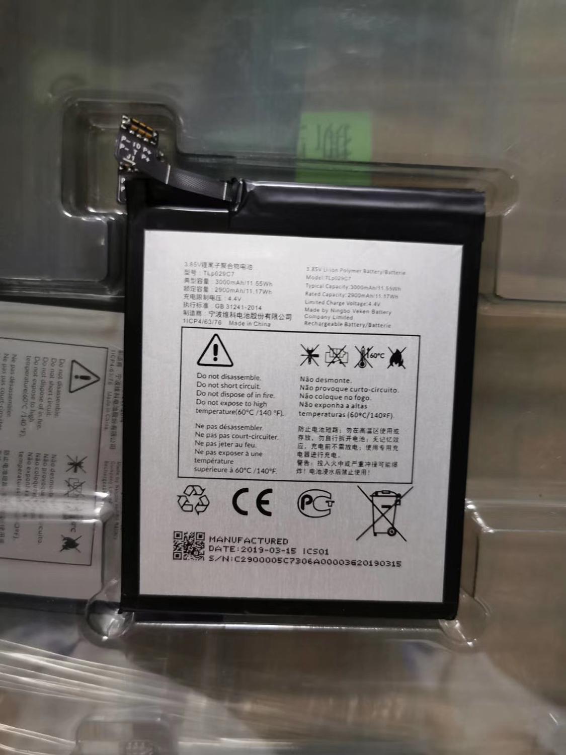 Oryginalna nowa bateria zamienna 3000mAh TLp029C7 robić baterii Alcatel 3C / Alcatel 3V robić telefonów komórkowych