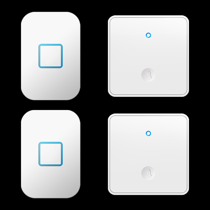 CACAZI Self-powered Wireless Doorbell Waterproof Battery-Free Button Intelligent Door Bell Sets Home Welcome Outdoor EU US UK