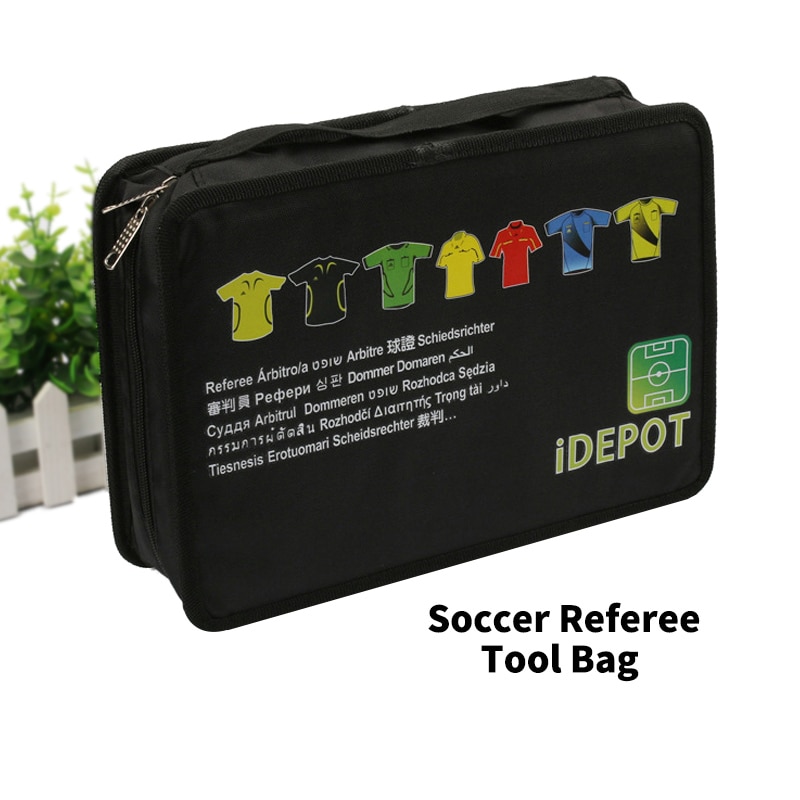 Portable Referee Football Bag Soccer Coach Whistle Cards Coin Storage Bag Waterproof Football Referee Equipment Sport Match Bags