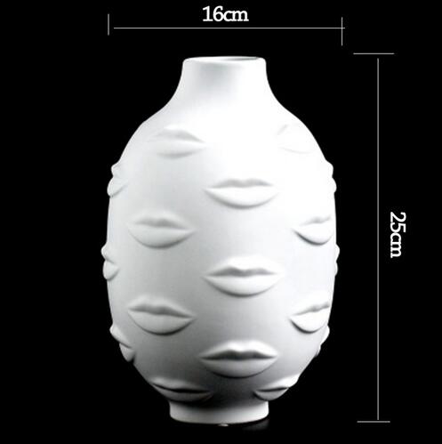Lady / Men Face Head Planter Vase Flower Human Succulent Pot Home Garden Ornament White Ceramic Craft: 4