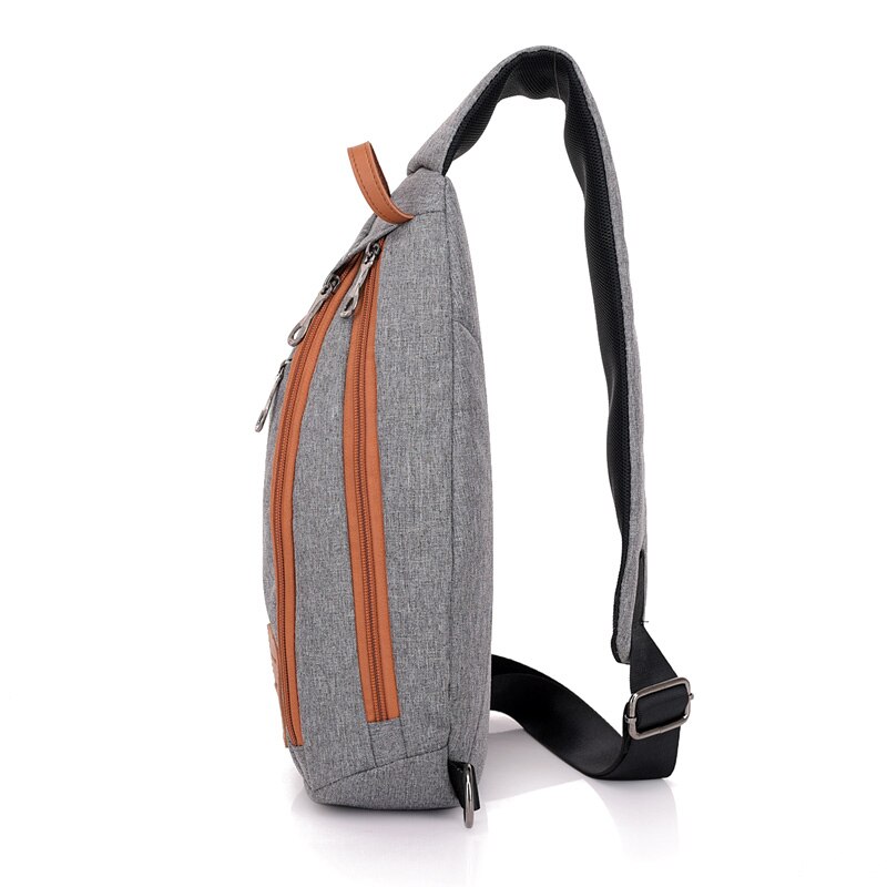 Män bröstpack stor sling axelväska multifunktionell crossbody väska för män budbärare väska resor ryggsäck