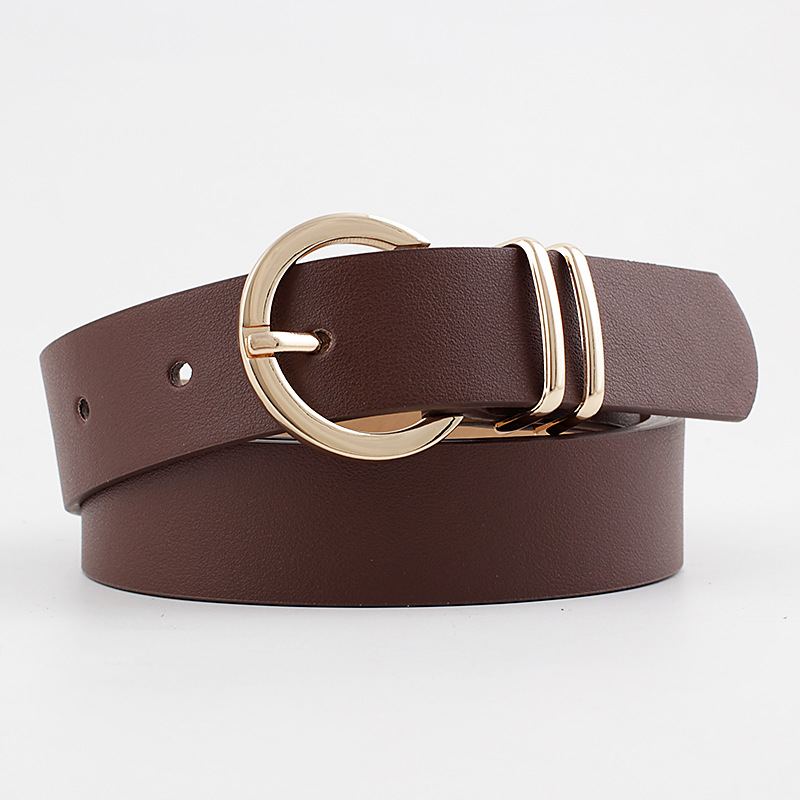 Female Black Brown White Pink Wild Trouser Women's Belt Cowgirl Western Belts for Women Cintos De Mujer: Dark Brown