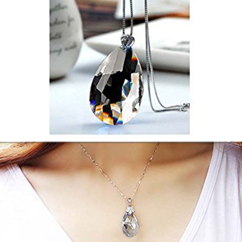 20Pcs Chandelier Crystals,Clear Teardrop Crystal Chandelier Pendants Parts Beads,Hanging Crystals For Chandeliers