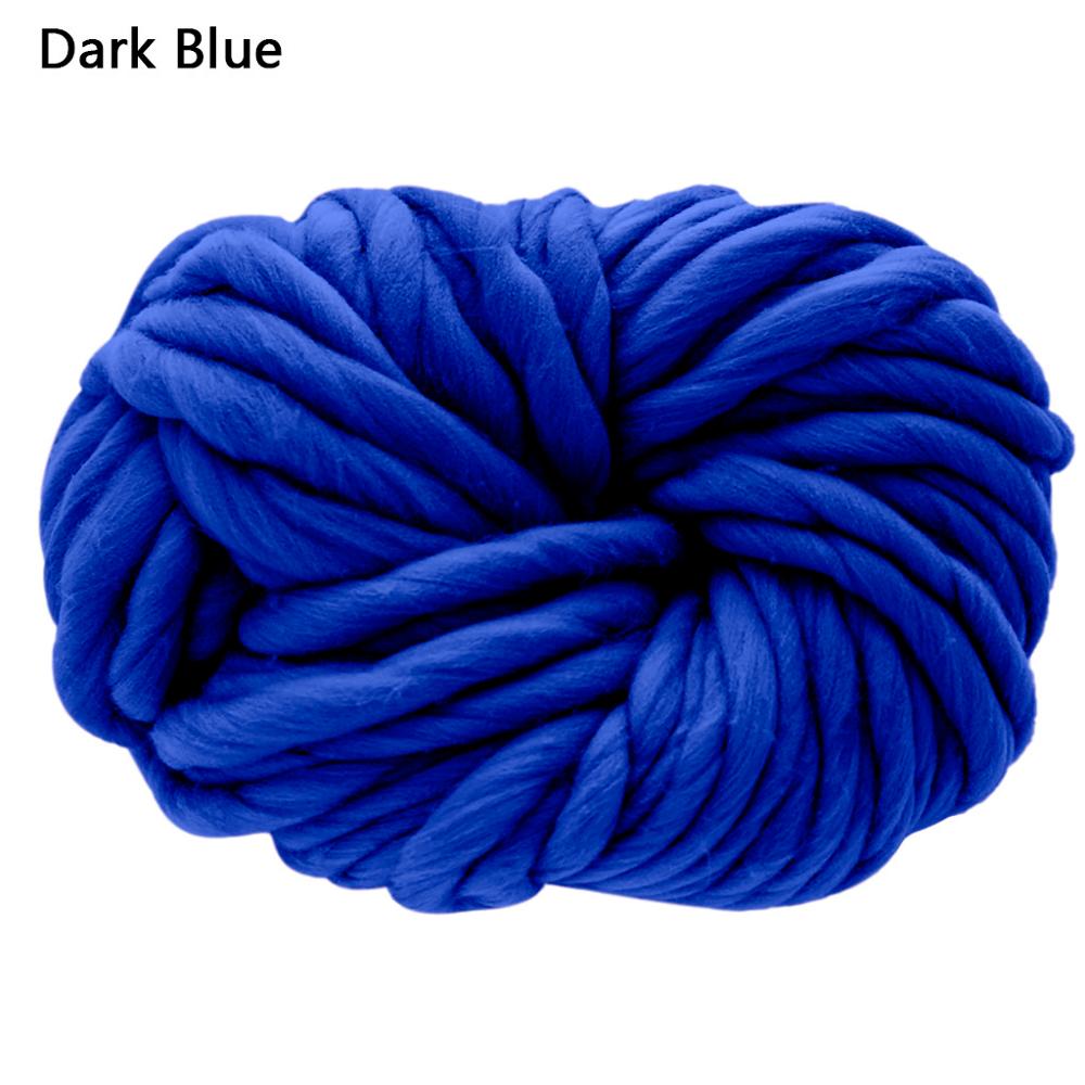 Chunky Zachte Wol Garen Sjaal Knit Dikte Warme Muts Huishoudelijke Benodigdheden Super Dikke Natuurlijke Wol Katoenen Draad Spinning Q4: Dark Blue