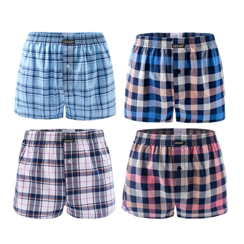 Many color men arrow pants casual brand big size boxer 4pcs/lot mens Cotton boxers men's shorts underwear