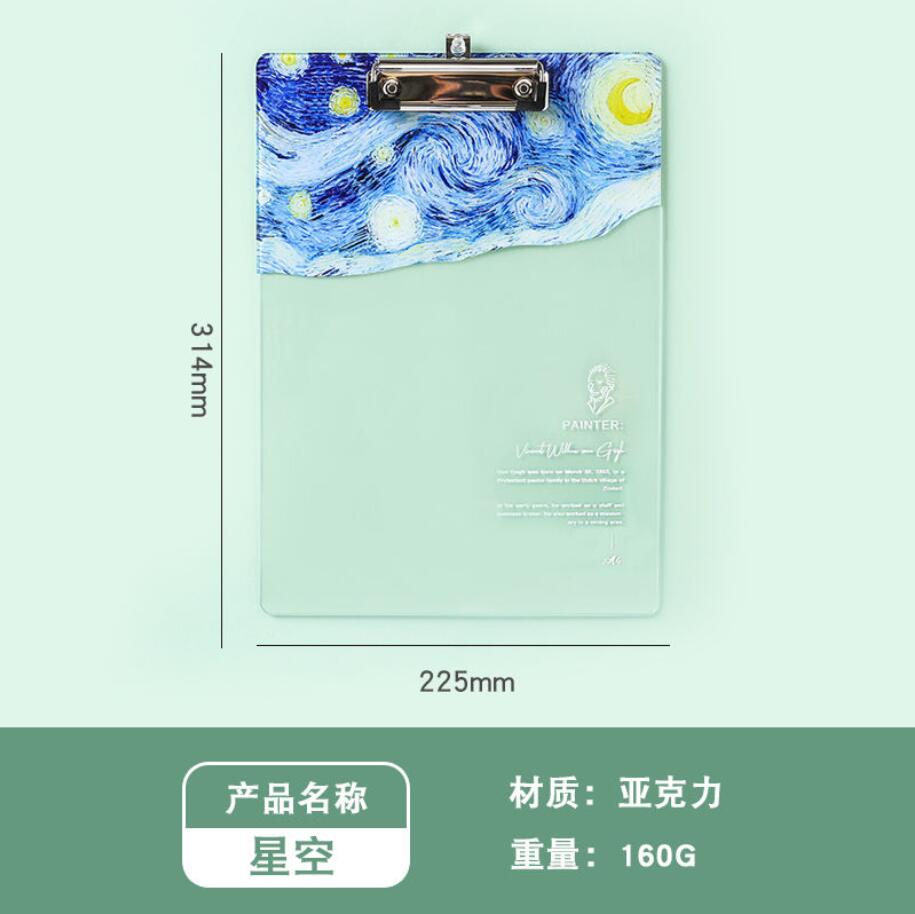 Cartoons Series Writing Board Clip Stationery A4 Paper Acrylic Pad Splint Transparent School Supplies: 3