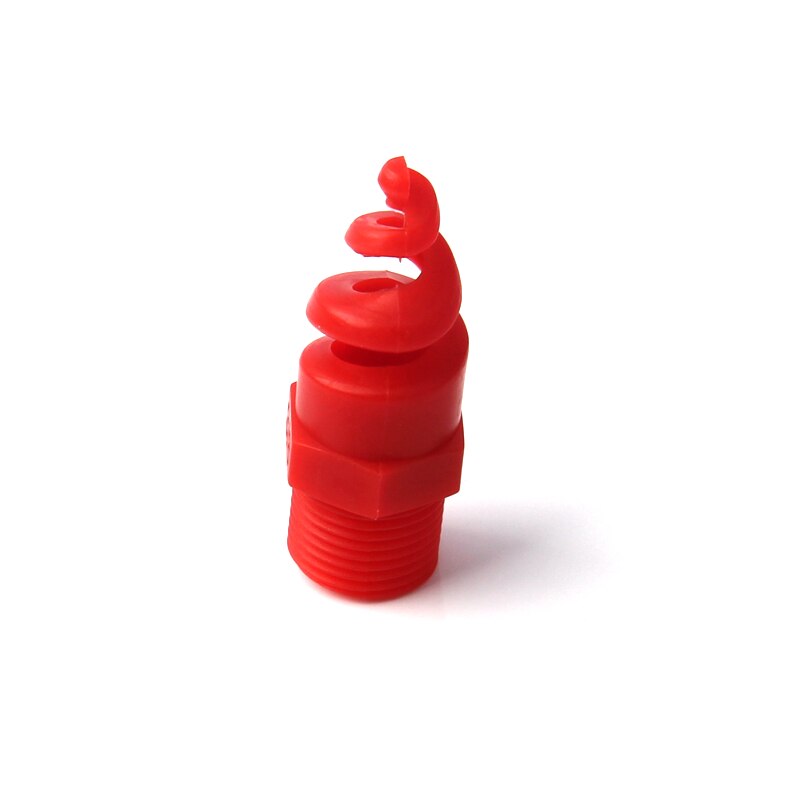 1-100pcs 3/8 Inch Male Thread Plastic Spiral Nozzle Red Atomizating Sprinkler for Garden Irrigation Spiral Cone Nozzle