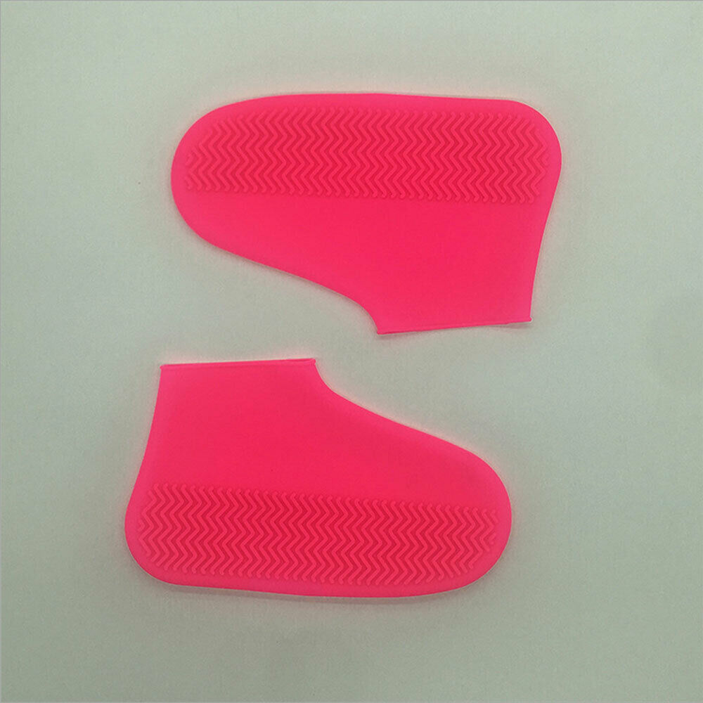 Step in Sock Reusable Shoe Cover One Step Hand Free Waterproof non-slip silicone shoe Cover Durable Portable Shoe Covers: Red / M 35 to 40 yards