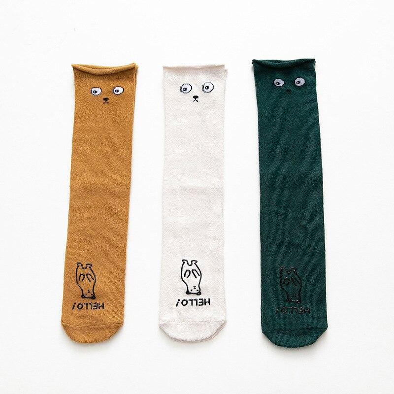 3Pairs/lot Baby Socks Winter Autumn Cotton Wam Baby Girl Knee High Sock Cartoon Kids Boys Socks for Children Toddler Socks: 76005-2