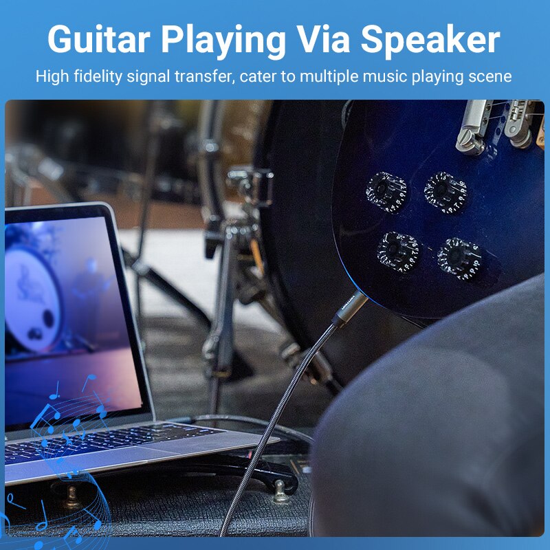 Vention adapter 3,5 mm robić 6,35 mm Kabel Aux robić wzmacniacza miksera Pozłacany 3,5 Jacek robić 6,5 Jacek 0,5 m 3 m 5 m Aux Cabo męnarty robić męskiego