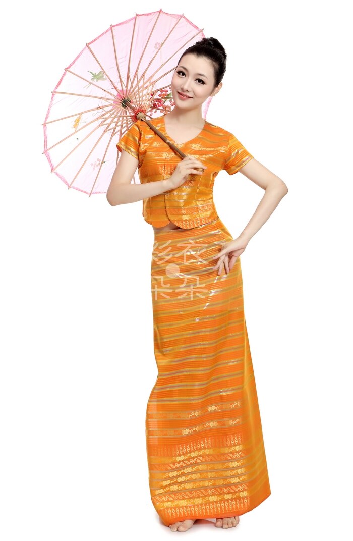 Hmong vêtements à manches courtes Dai thaïlande danse Costumes minorité femmes eau éclaboussement Festival ethnique vêtements chinois Folk