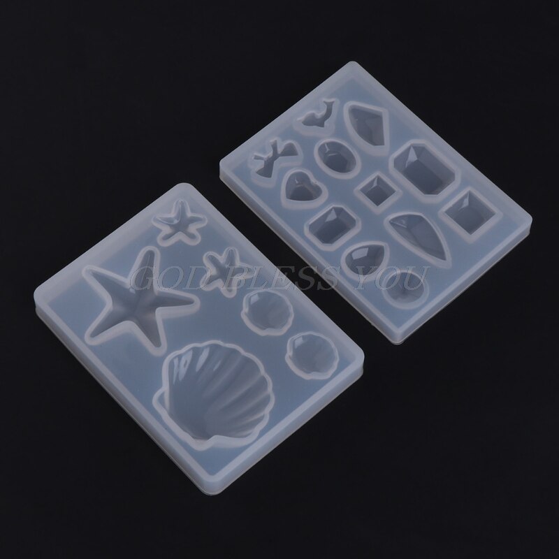 Silicone Mold Diamond Shell Epoxy Resin DIY Jewelry Making Crafts Cake Pendant