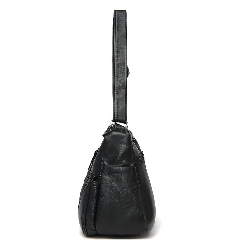 Spring Women's Soft Leather Shoulder Bags Classic Casual Crossbody Bag For Female Washing Purses and Handbags