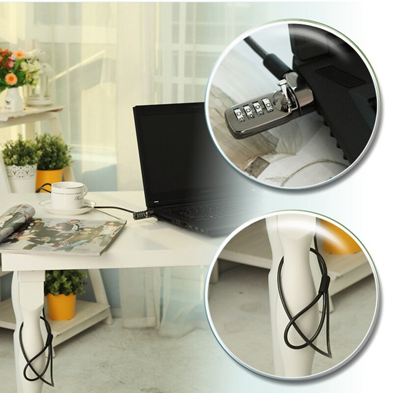 -Security Anti-Theft Combination Laptop Notebook Cable Lock 4 Digit Password Lock