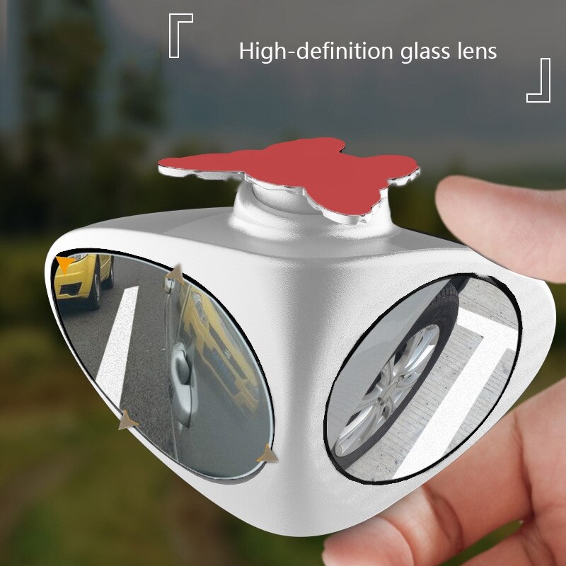 Espejo retrovisor convexo ajustable de rotación de 360 grados para coche, ángulo amplio